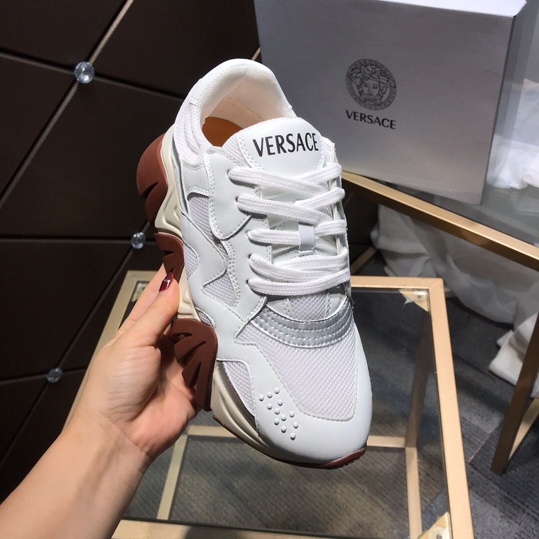 versace men's black sneakers