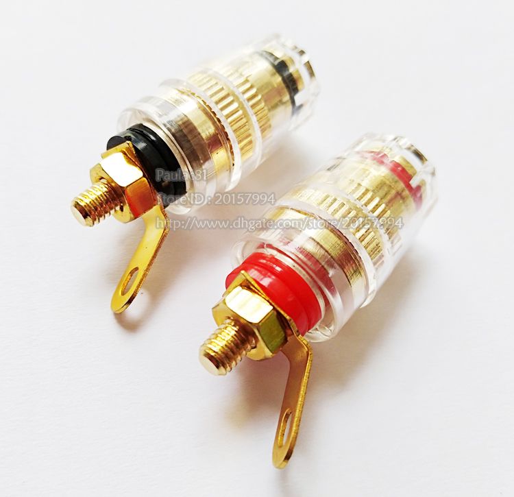 1 pair High Quality Gold Plated Copper Amplifier Speaker Terminal Binding Post 