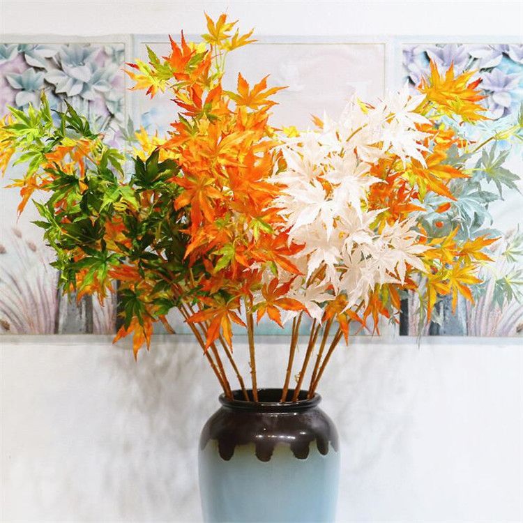 2020 Fake Long Stem Maple 3 Stems/Piece 36.22 Length Simulation Maples