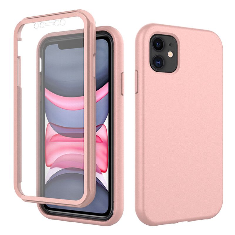 For Iphone 12 12 Pro Tpu Pc 2 In 1 Case 360 Protection Case For