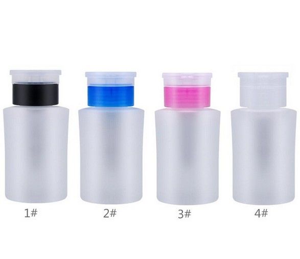 160ML Pump Dispenser Bottle, Nail Polish Remover Cleanser Dispenser Nail Art Tool, 2 Colors Plastic Liquid Container with Flip Top Cap 160ML Pump Dispenser Bottle, Nail Polish Remover Cleanser Dispenser Nail Art Tool, 2 Colors Plastic Liquid Container with Flip Top Cap