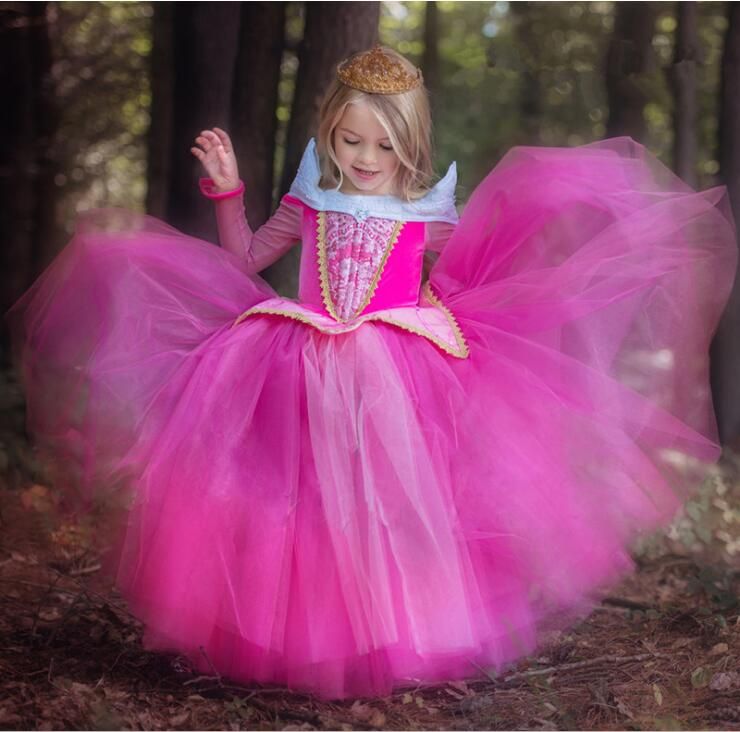 Aurora Princesa Vestidos para Niñas Ropa de Niños Tutu Bella Durmiente  Vestido de Halloween Cosplay Niños