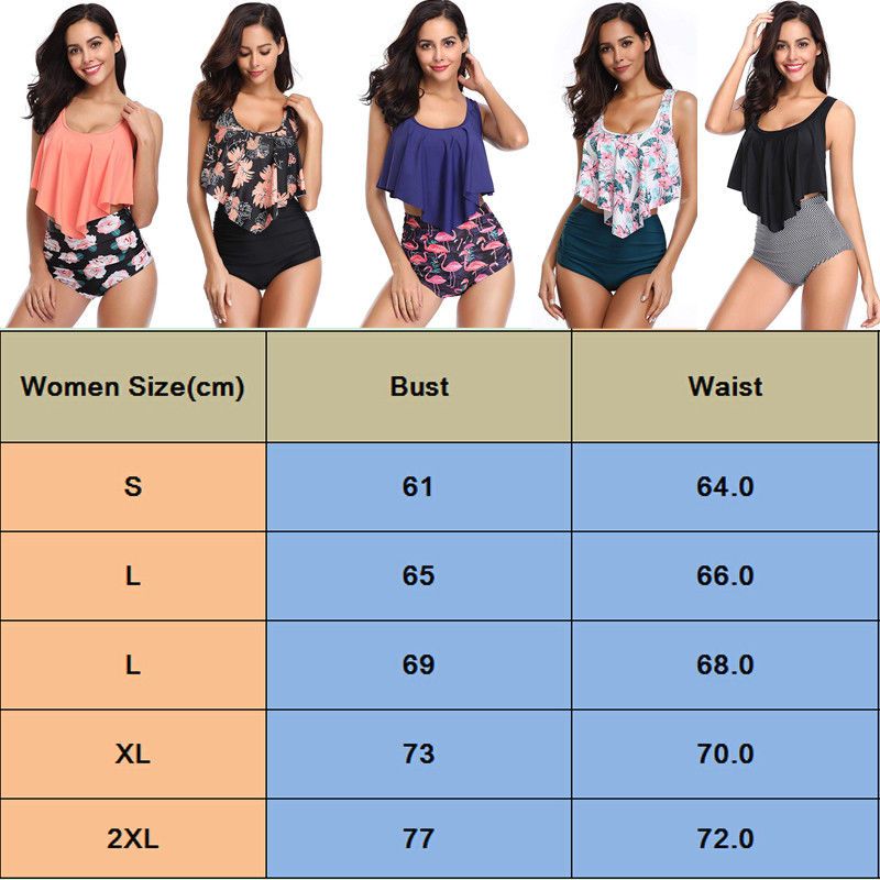 Compra Bikinis Mujeres Traje De Baño Cintura Alta Traje De Baño Correa De  Espagueti Trajes De Dos Piezas Con Motivos De Flores Sexy Traje De Baño  Retro Tallas Grandes Traje De Baño