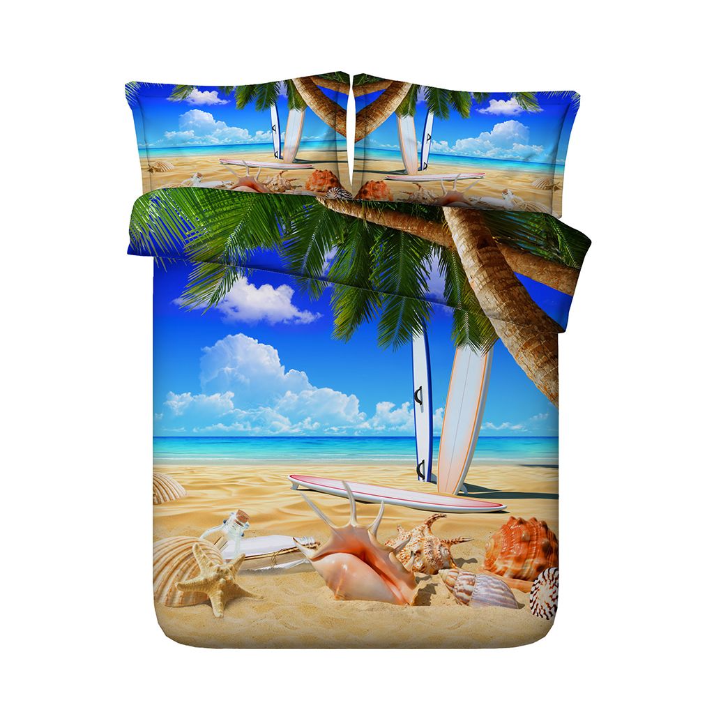 Sea Duvet Duvet Cover Coconut Tree Tropical Coastal Beach