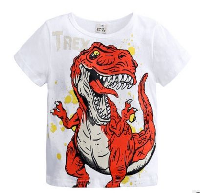 # 2 dinosaurus gedrukte jongen t-shirts