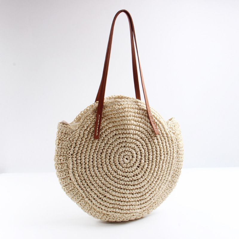 Acquistare 2019 Fashion 2018 Nuova Rotonda Borsa Da Spiaggia Tessuta Paglia  Intrecciata Grande Capacità Spalla Singola Borsa Alluncinetto Estate  Economico | Consegna Veloce E Qualità | It.Dhgate