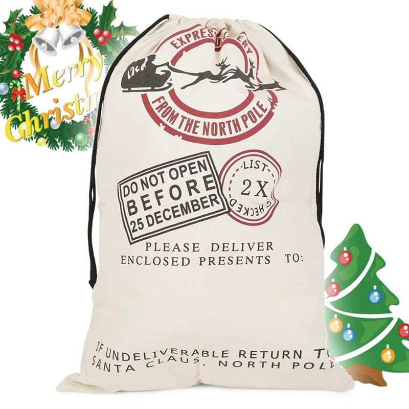 Jute Hessian Christmas Present Sack Gift Bag Large ~ Do Not Open