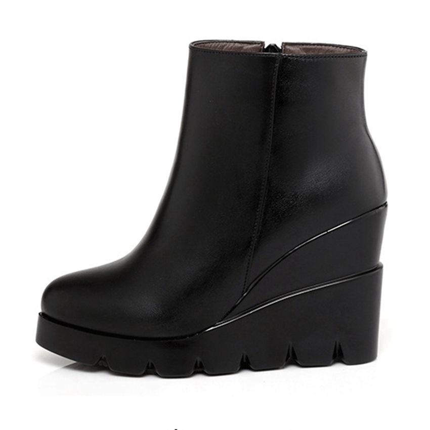 ankle high wedge boots