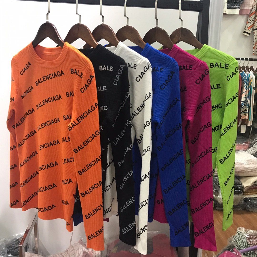 Acquistare Balenciaga Sweater 19 Autunno E Inverno Di Nuovo Modo Cardigan A  Righe Lettera Hococal Jacquard Con Scollo A V A Maniche Lunghe Maglione  Femminile Spot Colpo Reale 7769888888 Economico | Consegna