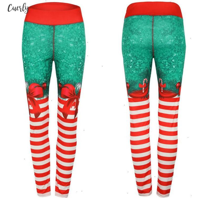 christmas striped leggings