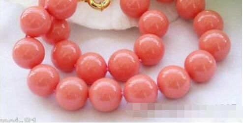 coral color necklace