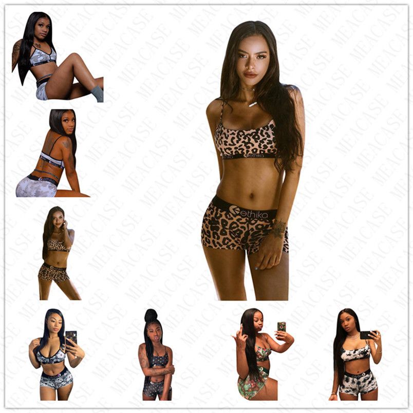 sports bra and shorts bathing suit