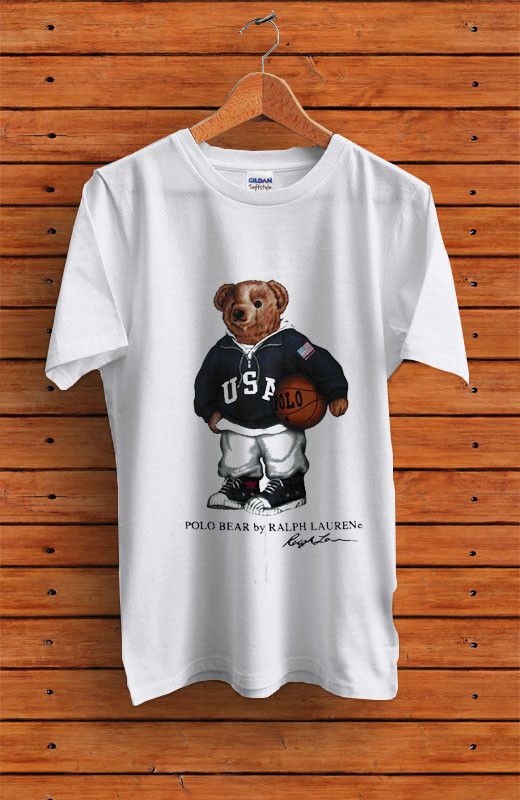 Vintage T-Shirt 90's POLO Bear Basketball Sport Reprint 
