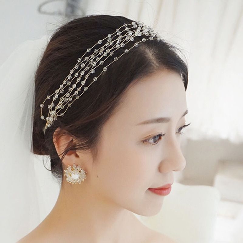 Fashion Women Girl/'s Pearl Hairband Headband Crystal Hair Hoop Hair Accessories