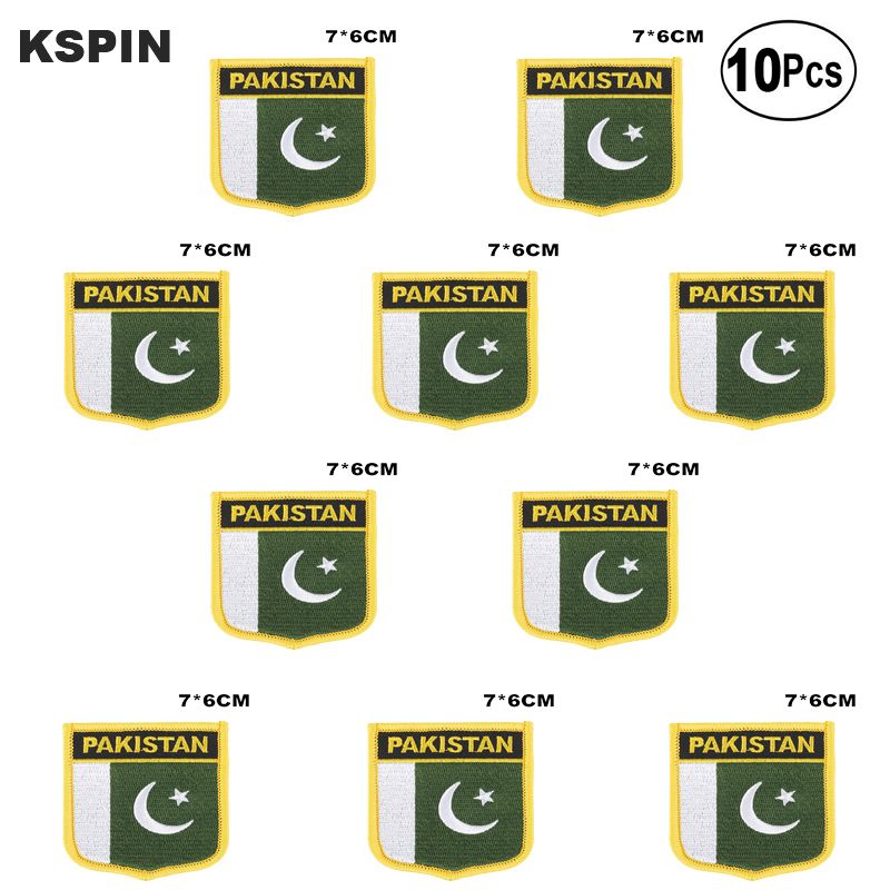 2020 pakistan flag embroidery patches iron on saw on transfer patches