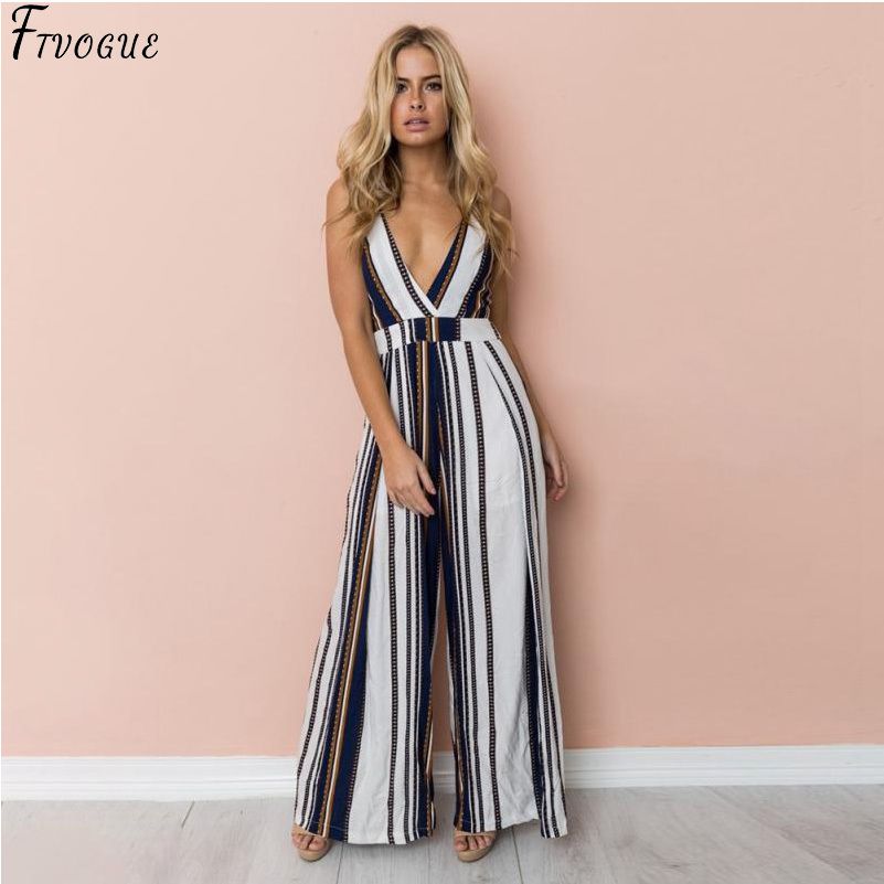 striped summer jumpsuit