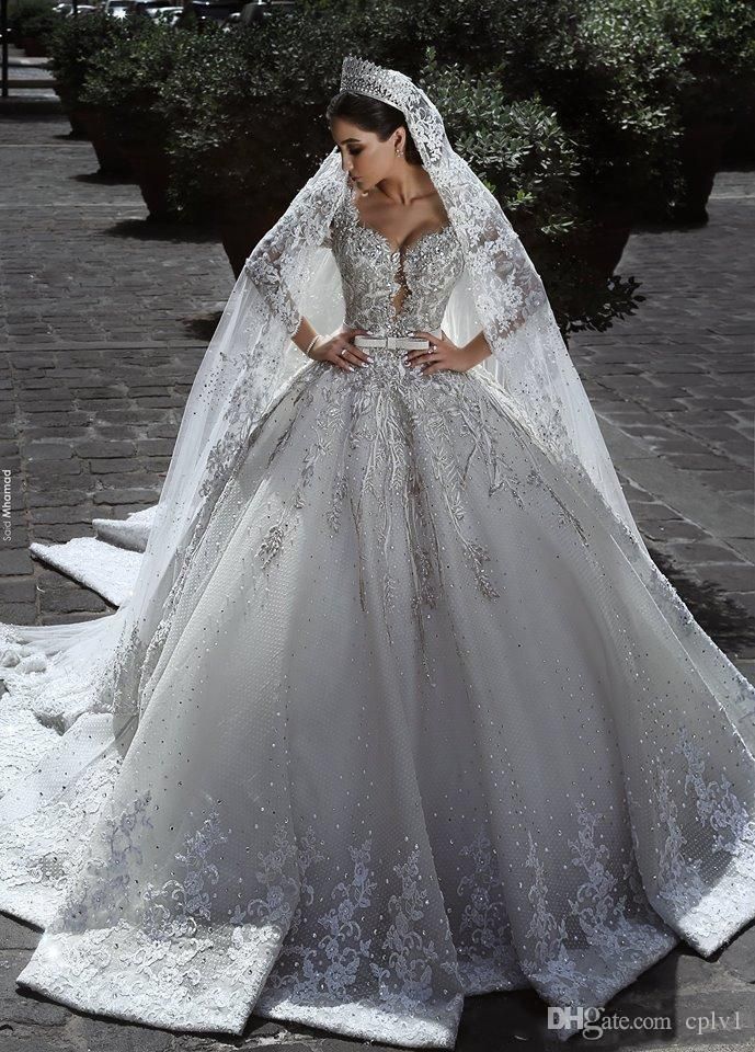 2021 Vestidos De Novia Vintage Luxury white wedding dress Long Sleeve Lace Ball Gown African Plus Size muslim Beads Zuhair Murad Bridal Gowns 2021 Vestidos De Novia Vintage Luxury white wedding dress Long Sleeve Lace Ball Gown African Plus Size muslim Beads Zuhair Murad Bridal Gowns