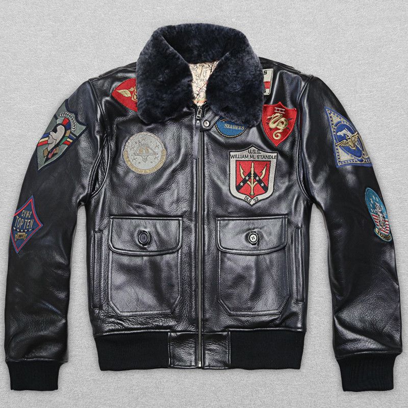 AVIREX 2019 Real Fur Collar Cowskin 