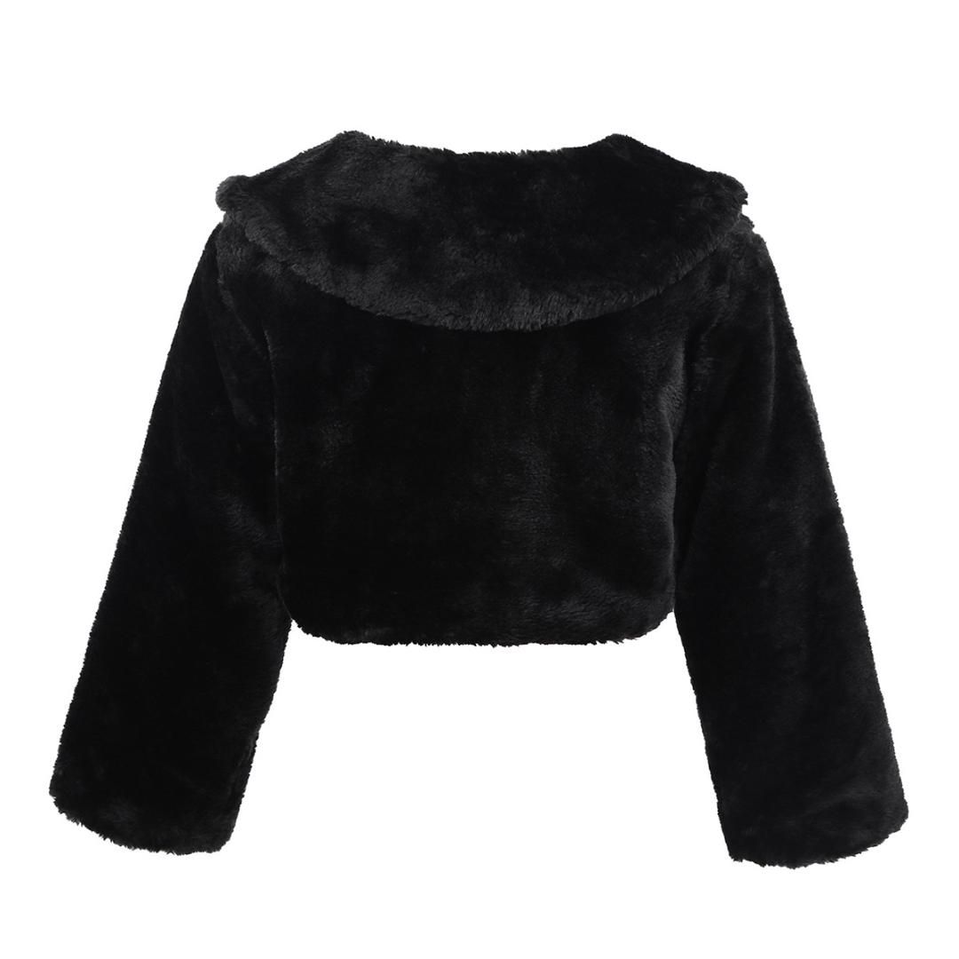 iiniim Girls Faux Fur Long Sleeve Coat Wedding Bridesmaid Birthday Party Jacket