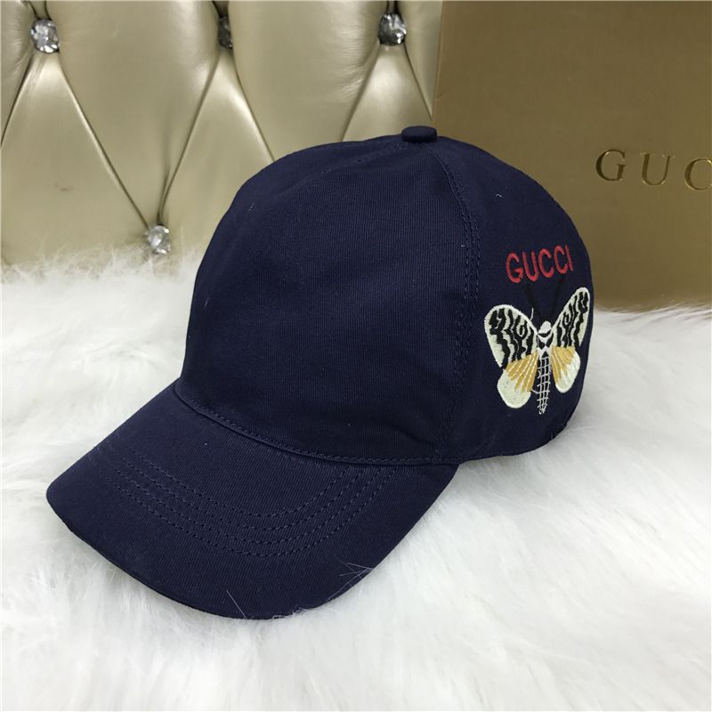 gucci butterfly cap