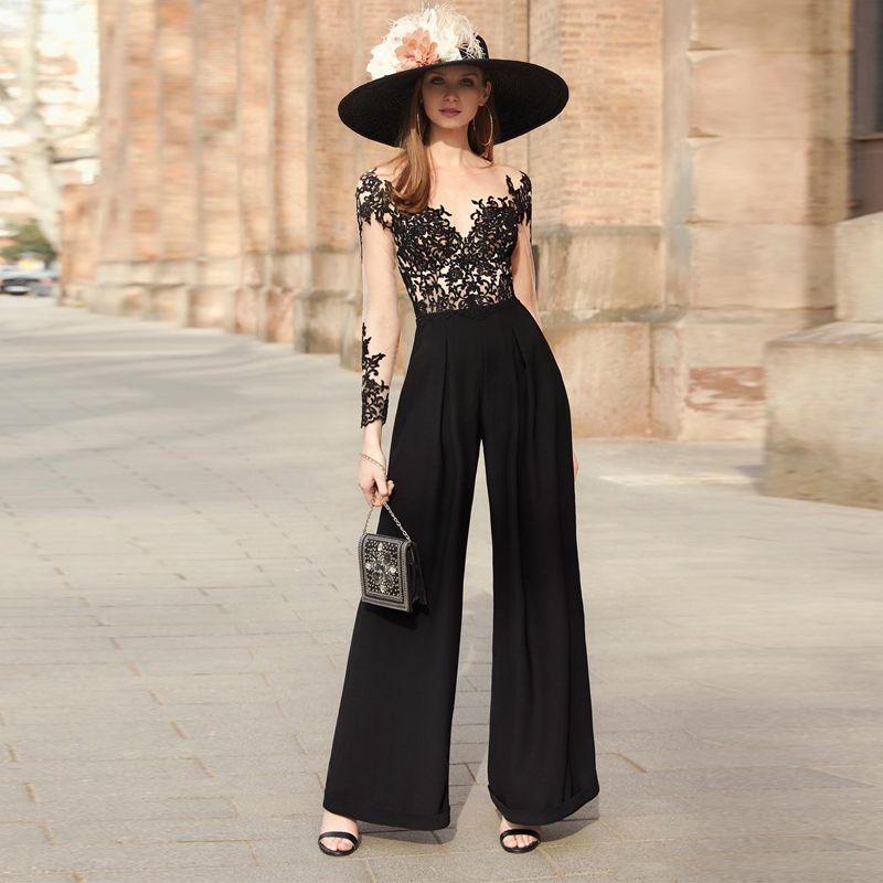 Espesar Paine Gillic Electrizar Lo Nuevo Mono Negro Vestidos Fiesta 2020 Escote Drapeado De Encaje Apliques De La Longitud Del Tobillo Del Partido De Tarde Pantalones De Vestir De 98,54 € | DHgate Espesar Paine Gillic Electrizar Lo Nuevo Mono Negro Vestidos Fiesta 2020 Escote Drapeado De Encaje Apliques De La Longitud Del Tobillo Del Partido De Tarde Pantalones De Vestir De 98,54 € | DHgate