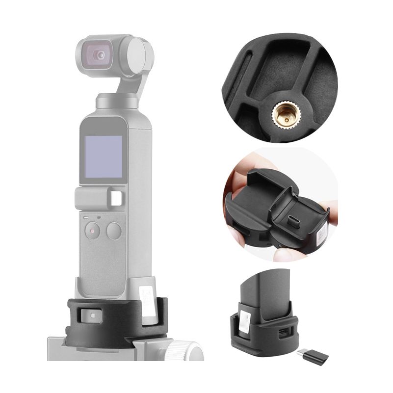 MeterMall New for Ulanzi OP-4 WiFi Tr Adapter for DJI for OSMO Pocket WiFi Base Accessory with Tr Head Quick Release Mount