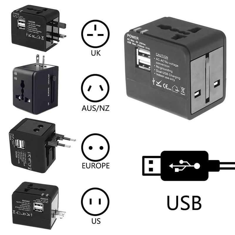 Provide The Best Eléctrica del zócalo del Enchufe Adaptador Internacional Universal de Viaje USB Cargador de la energía del zócalo del convertidor