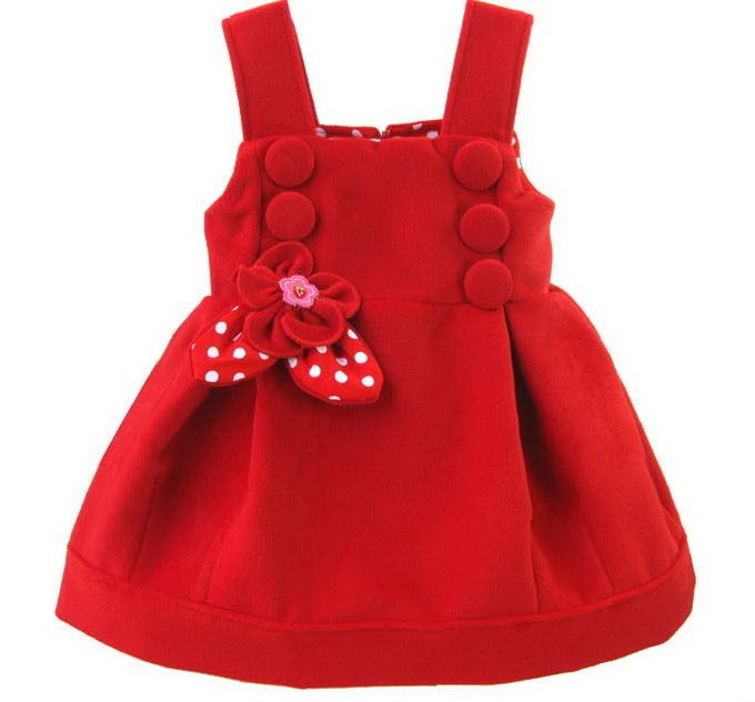 red color dress for baby girl