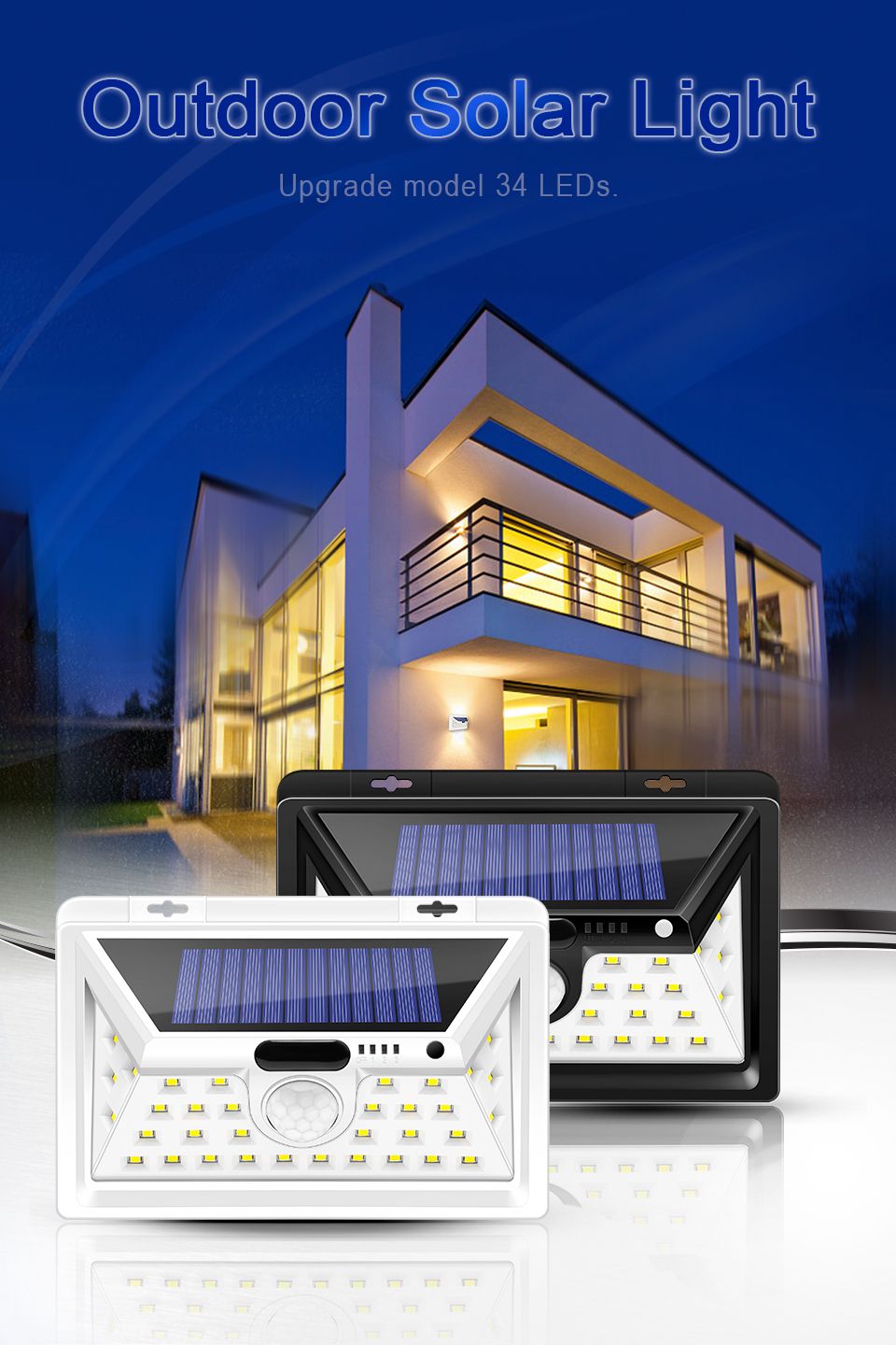solar lights outdoor on 2021 Solar Lights Outdoor Motion Sensor Wall Lamps Waterproof Emergency Light Suitable For Garden Front Door Garage Fence Power Display Function From Allferr698 11 07 Dhgate Com