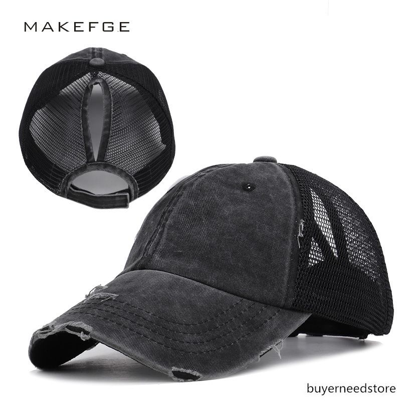 ladies hat with ponytail hole