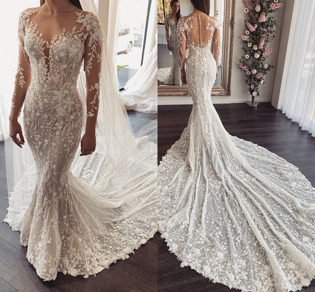 elegant mermaid wedding dresses