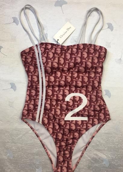 red dior swimsuit