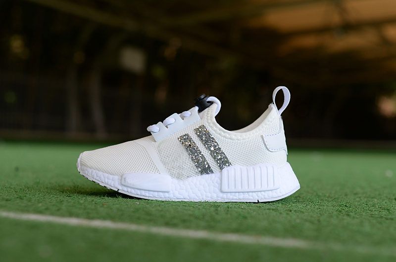 white sequin tennis shoes