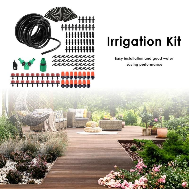 5-50M DIY Micro Drip Irrigation System Garden Flower Watering Hose Set Drippers