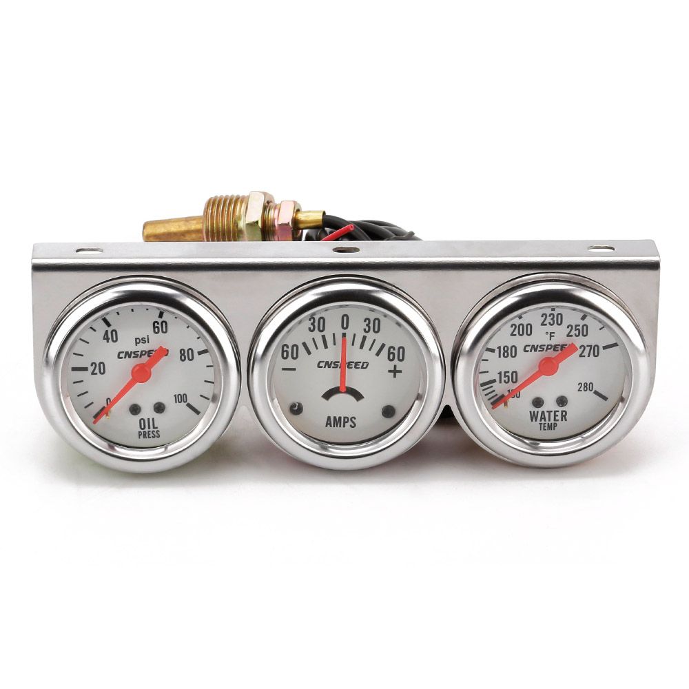 2inch Chrome Panel Oil Pressure Gauge Water Temp Gauge Amp Meter Triple Gauge Kit Set White Face Car Meter YC101323 From Bxracing, $8.35 | DHgate.Com 2inch Chrome Panel Oil Pressure Gauge Water Temp Gauge Amp Meter Triple Gauge Kit Set White Face Car Meter YC101323 From Bxracing, $8.35 | DHgate.Com