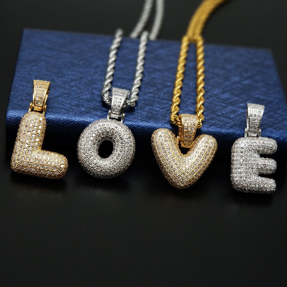 Wholesale Custom Letter A J Pendant Necklaces Bling Cz Charm Bubble Hip Hop Iced Out Jewelry Pendant Necklace Gift Horse Pendant Necklace Cute Pendant Necklaces From Yueshijewelry 15 08 Dhgate Com