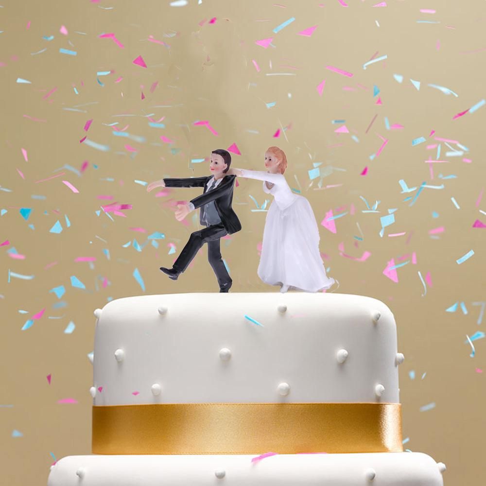 Mejor Línea Divertida de la Novia Chasing la decoración de la Torta de Boda del Novio de la Torta fgyhty