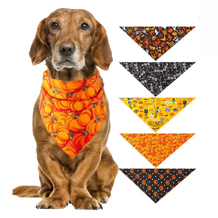 halloween dog scarf