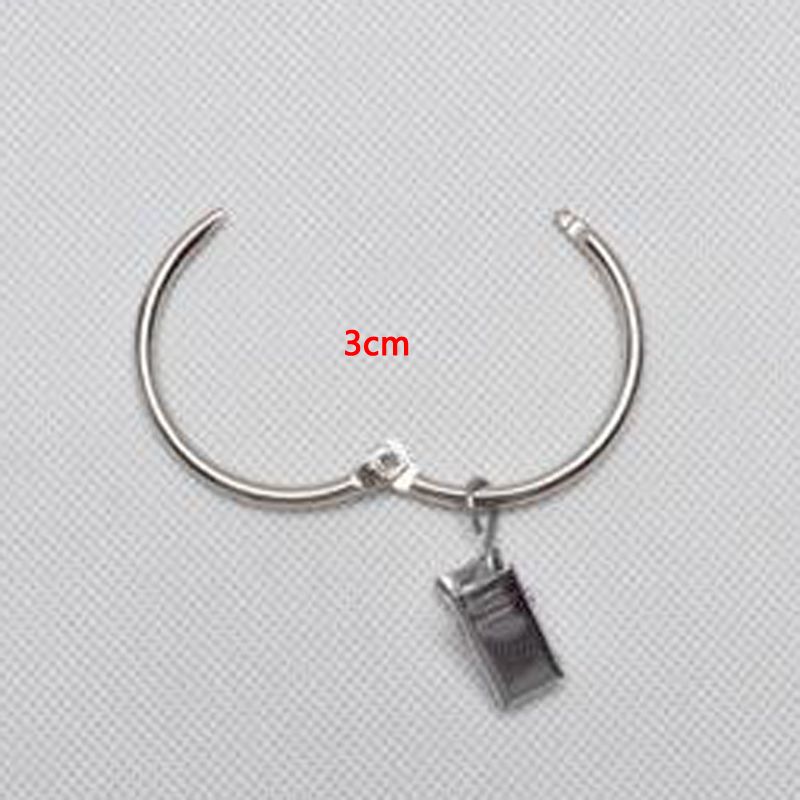 2019 3cm Plating Curtain Rings Clip Window Easy Glide Hooks