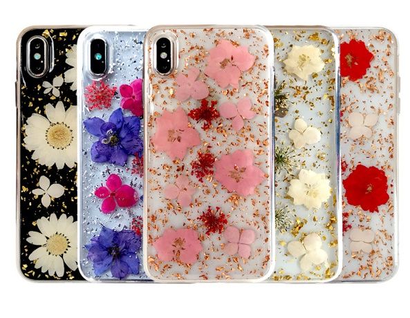 Funda de teléfono Floral Print coloridas flores de Imitación de Cuero a presión Funda Protectora De Teléfono 