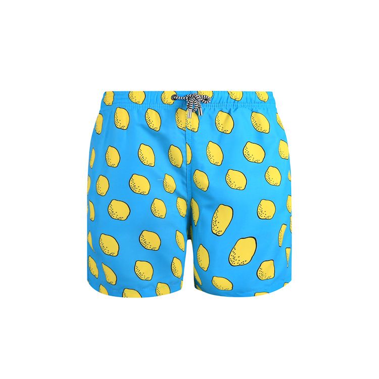 mens lemon swim trunks