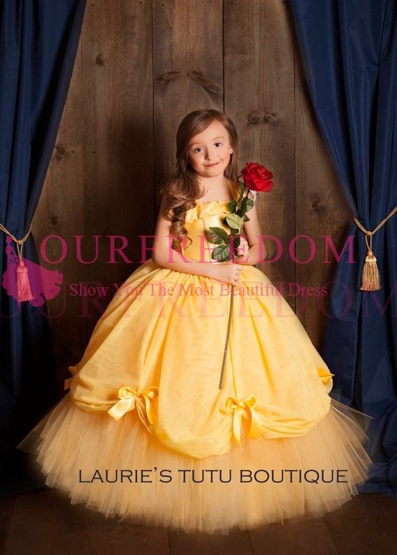 beauty and the beast flower girl dresses