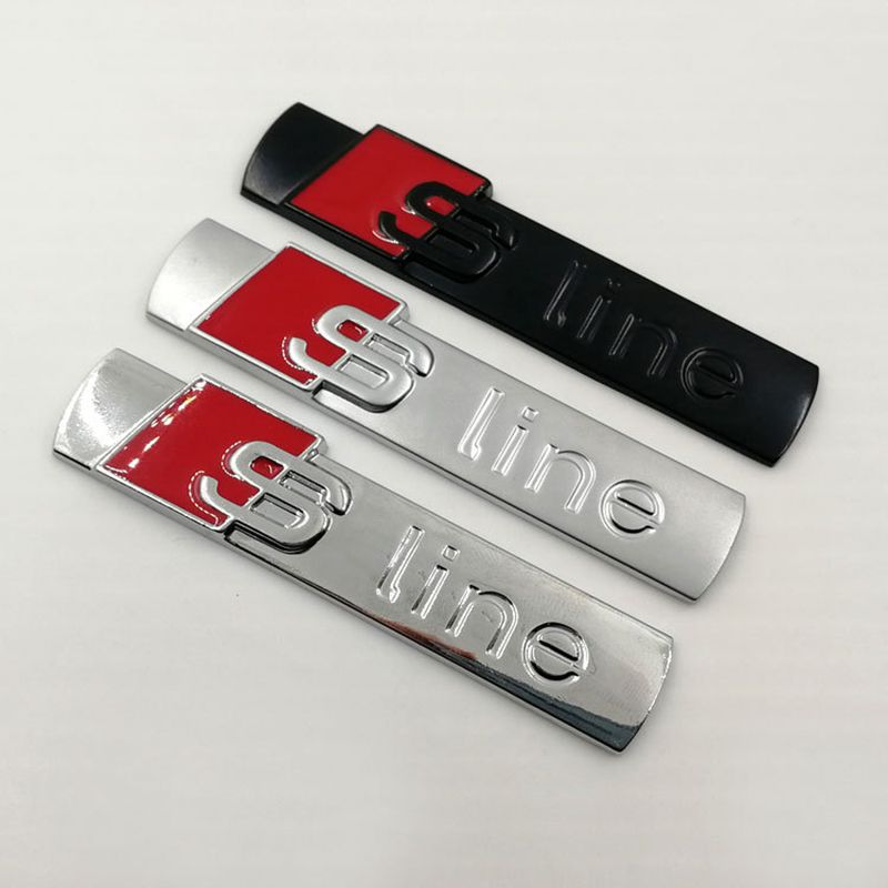 S Line Sline black Matt Front Grill Emblem Badge Audi A3 A4 B6 B8 B5 B7