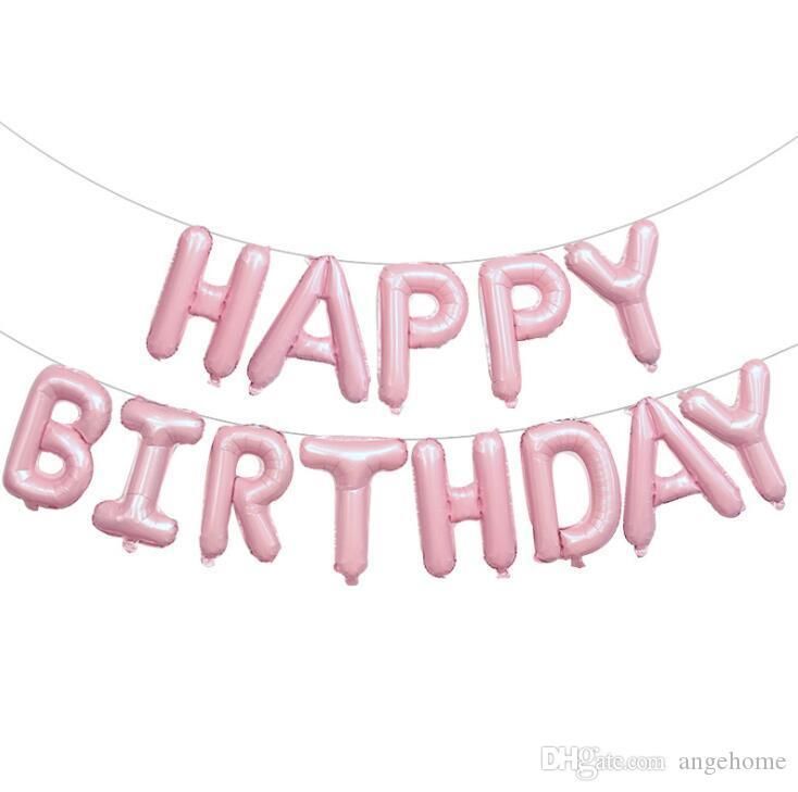 16inch Aluminum Foil Balloons Happy Birthday Party Balloons Set