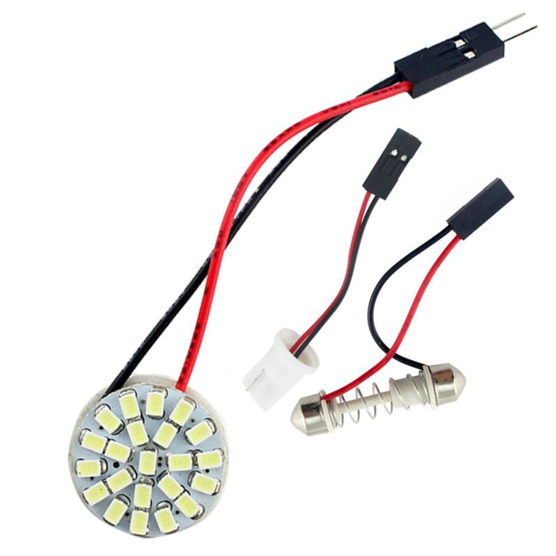 12V License Plate Compartment Reading Light Set LED White Car Inside Light Kit