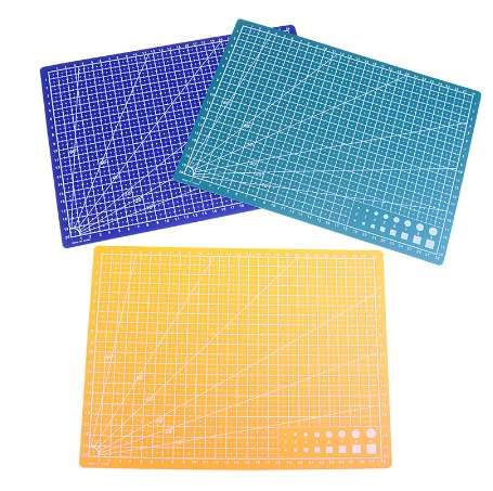 Board Cutting Mat A5 Grid Lines PVC Cutting Mat Self-healing Paper Leather Fabric Cutting Board gray