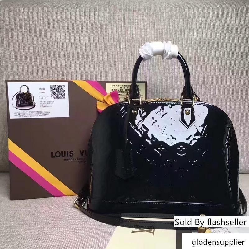 navy blue patent leather handbag sale
