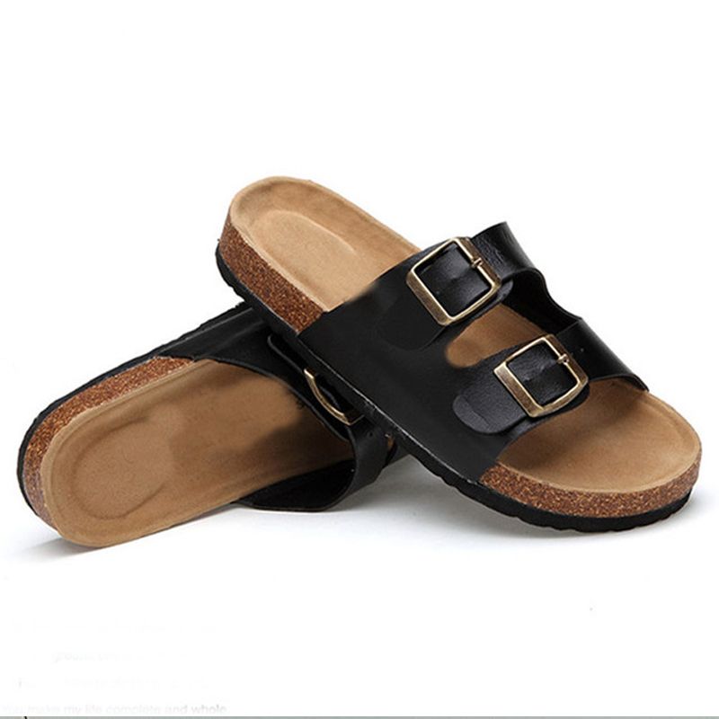 men's beach sandals cork slippers