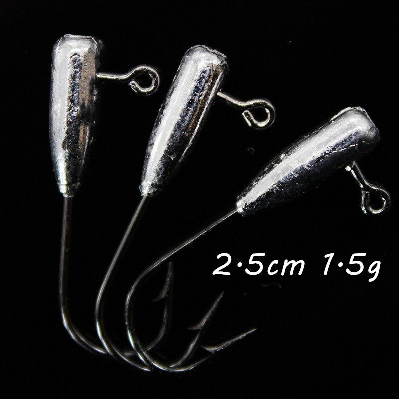 2.5CM 1.5G Jelly Fish Lead Hook High Carbon Steel Fishing Hooks B8_18