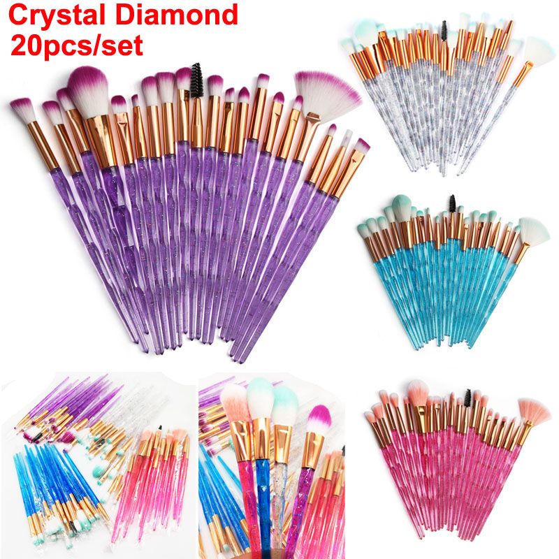 Diamond Makeup Brushes Set Cosmetics Brush Kit Face And Eye Brush Puff